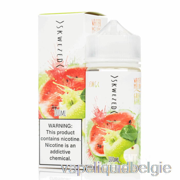 Vape België Watermeloen Groene Appel - Scheef - 100ml 3mg